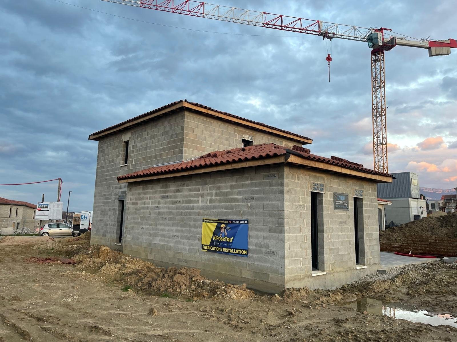 Fenêtres en aluminium et PVC sur villa neuve